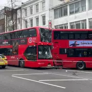 Six Hospitalized After Two Double-Decker Buses Collide in Central London