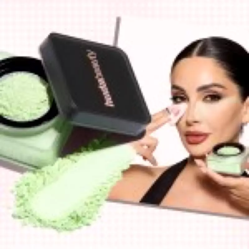 Huda Beauty Launches Matcha-Infused Setting Powder with Redness Correction
