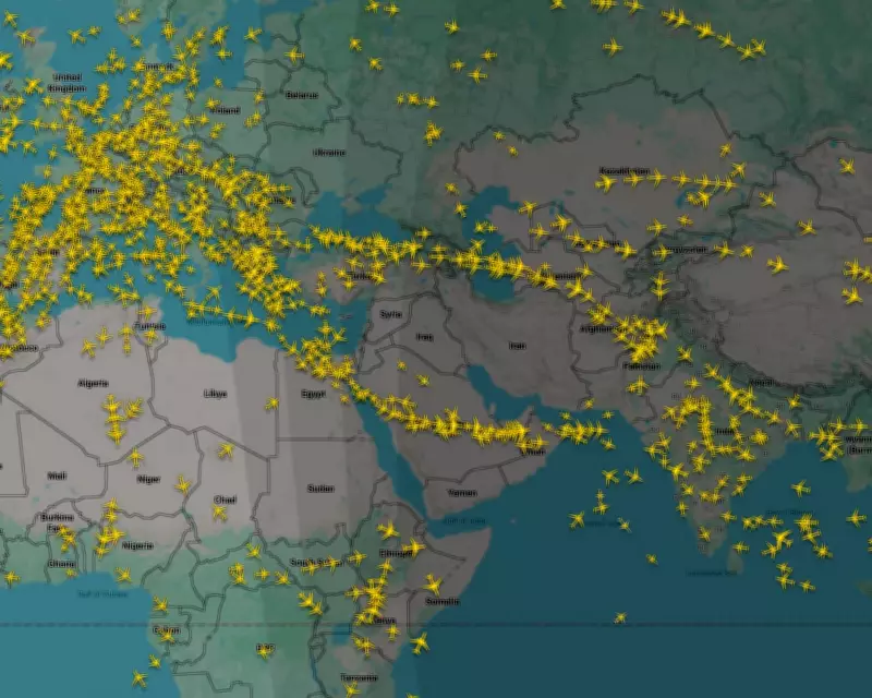 Iran War Fears Spark Global Flight Chaos, Flightradar24 Tracks Disruptions