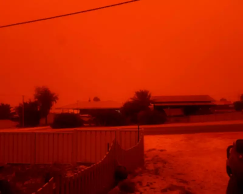 Iron-Rich Dust Storm Paints Western Australia Sky Blood Red Before Cyclone