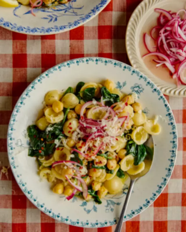 Joe Woodhouse's Quick Orecchiette and Polenta Chips with Chickpeas Recipes