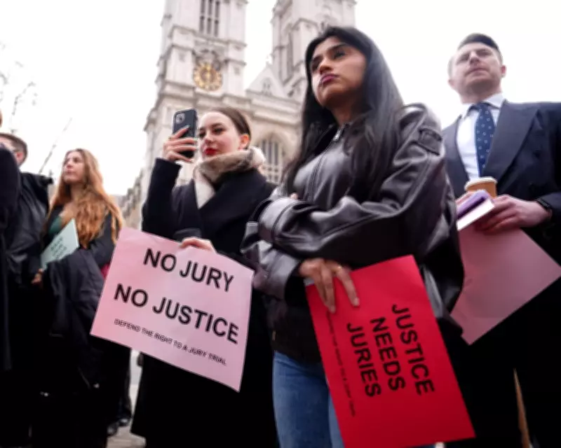 Legal Experts Protest Jury Trial Cuts at Westminster Abbey
