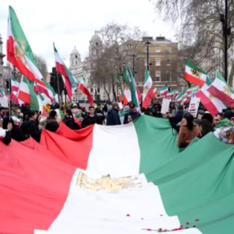 London Protester with Jailed Nephew in Iran Calls Air Strikes 'Only Choice'