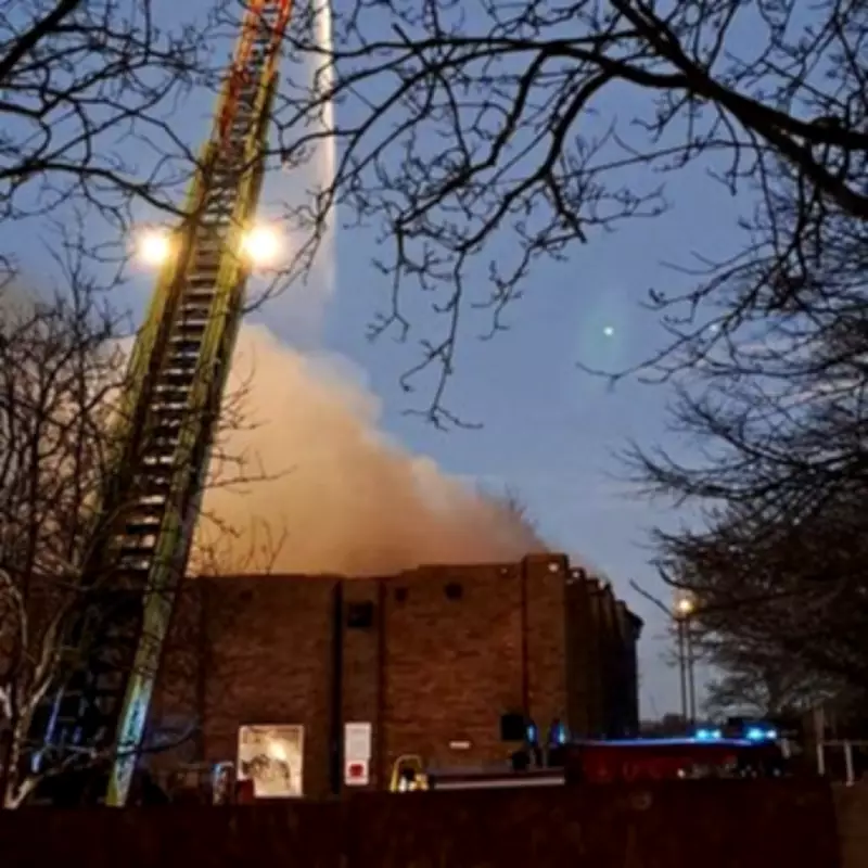 Major Fire Engulfs Derelict Croydon Sports Centre, 70 Firefighters Respond