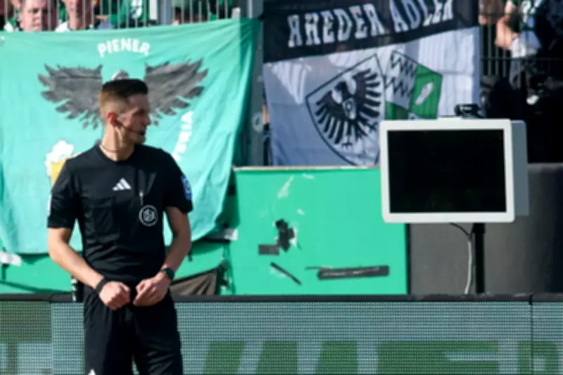 Masked Fan Unplugs VAR Monitor in German Football Protest