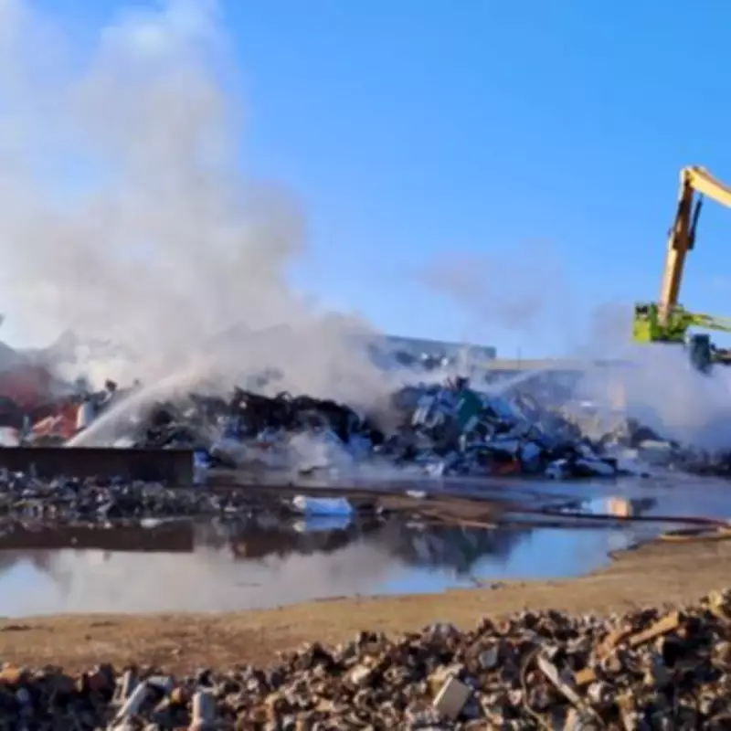 Massive Scrap Metal Fire Engulfs South East London Yard, 400 Tonnes Alight