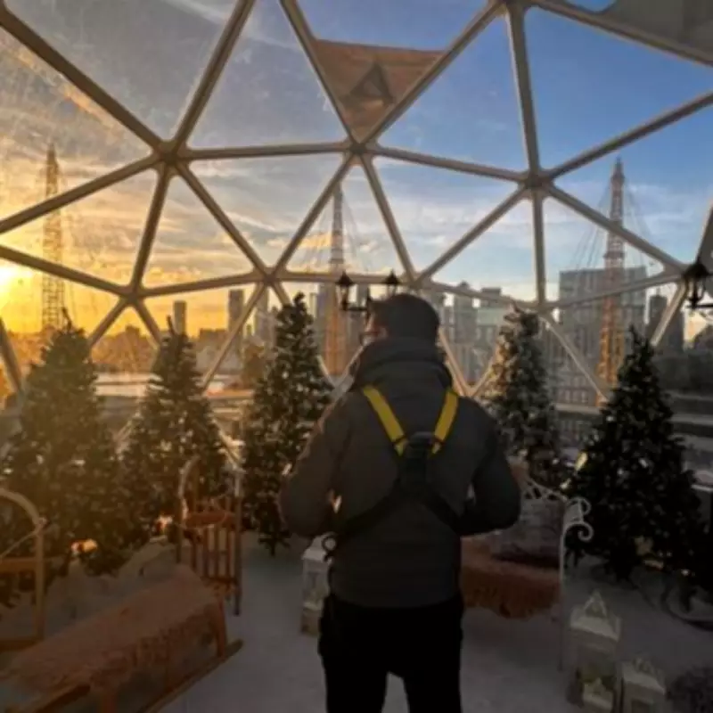 O2 Roof Climber Lights Venue Pink for Daughter's Gender Reveal