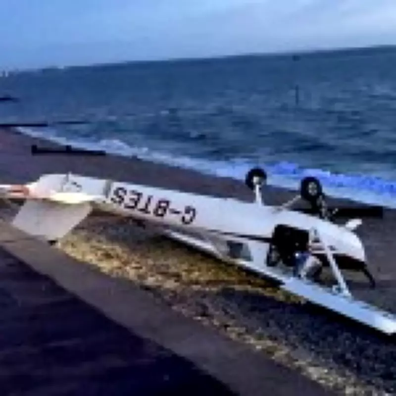 Pilot Crawls to Safety After Light Aircraft Crashes on Hampshire Beach