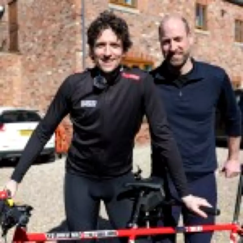Prince William Joins Greg James on Epic Comic Relief Tandem Bike Challenge