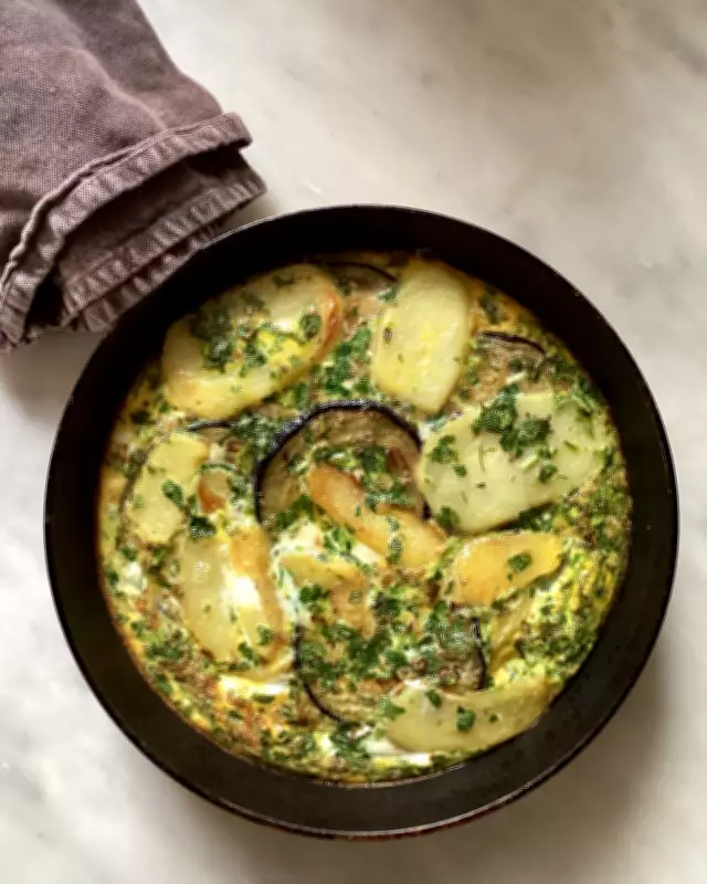 Rachel Roddy's Hearty Tortino alla Fiorentina Recipe with Potatoes and Aubergine