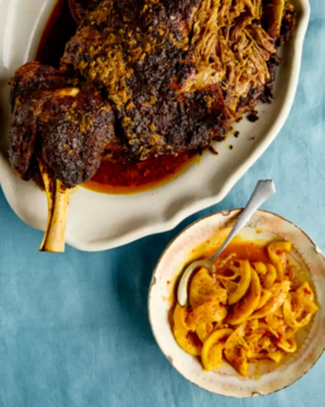 Sami Tamimi's Easter Feast: Slow-Cooked Lamb with Spicy Pickled Lemon