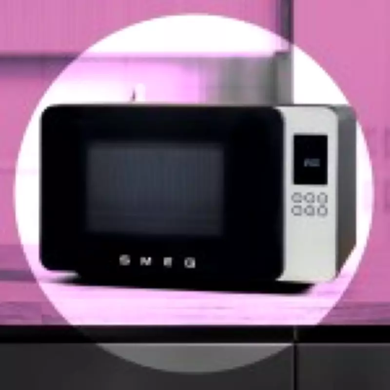 SMEG's Retro Microwave Transforms Kitchen's Most-Used Appliance