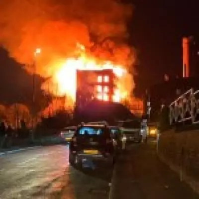 Historic Staffordshire Silk Mill Engulfed in Overnight Blaze