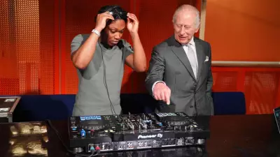King Charles Tries DJing in Manchester During King's Trust Charity Visit