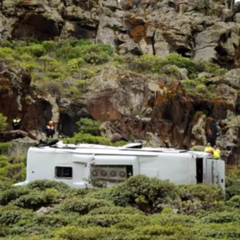 British Tourist Dies as Bus Plunges into Ravine in Canary Islands