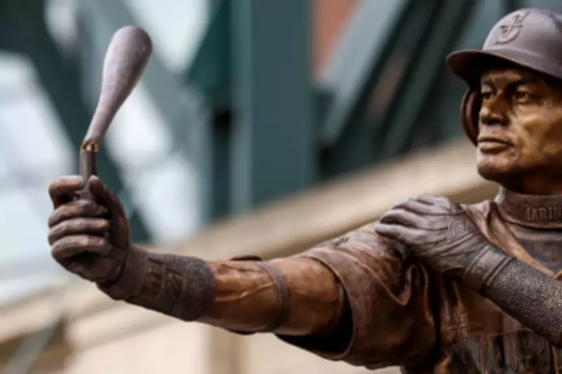 Ichiro Suzuki Statue Bat Snaps During Unveiling Ceremony in Seattle