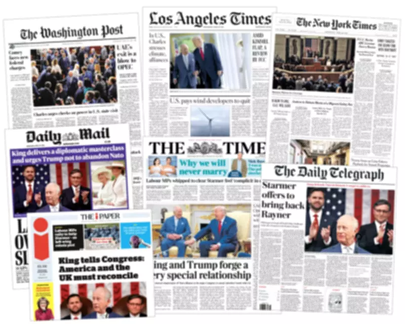 King Charles's US Visit Dominates UK and US Front Pages