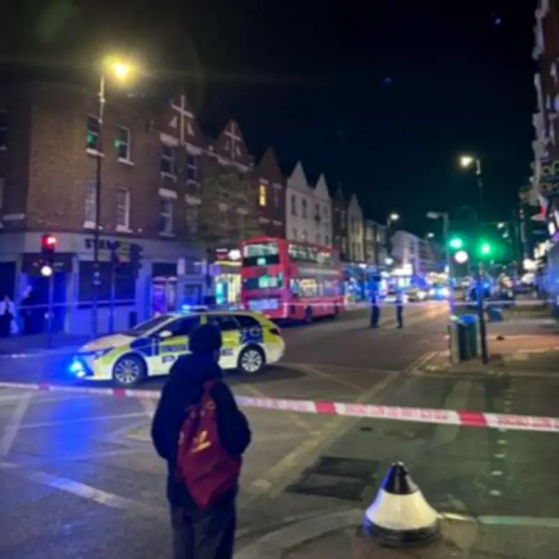 Man in his 40s stabbed on busy North London street, attacker at large
