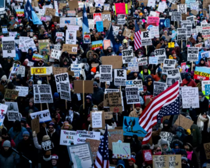 May Day Strong: The 'No Work, No School, No Shopping' Protests Against Trump Policies