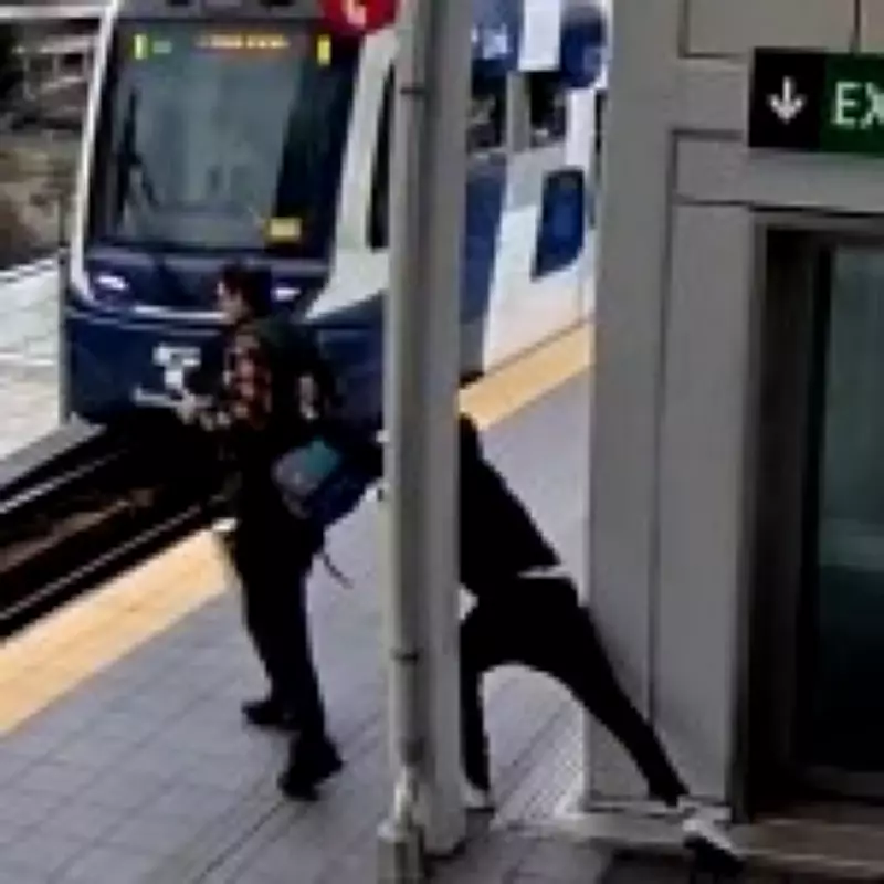 Shocking CCTV Shows Man Pushed Towards Moving Train at Seattle Station