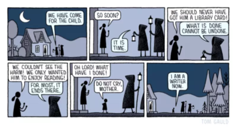 Tom Gauld's Cartoon Celebrates Librarians Who Guide Children's Reading