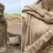 2,000-Year-Old Marble Statue of Athena with Medusa Armor Unearthed in Turkey