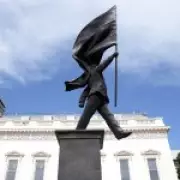 Mystery Statue in London Sparks Banksy Speculation