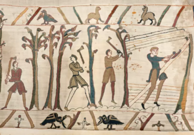 British Museum Transforms into Medieval Forest for Bayeux Tapestry