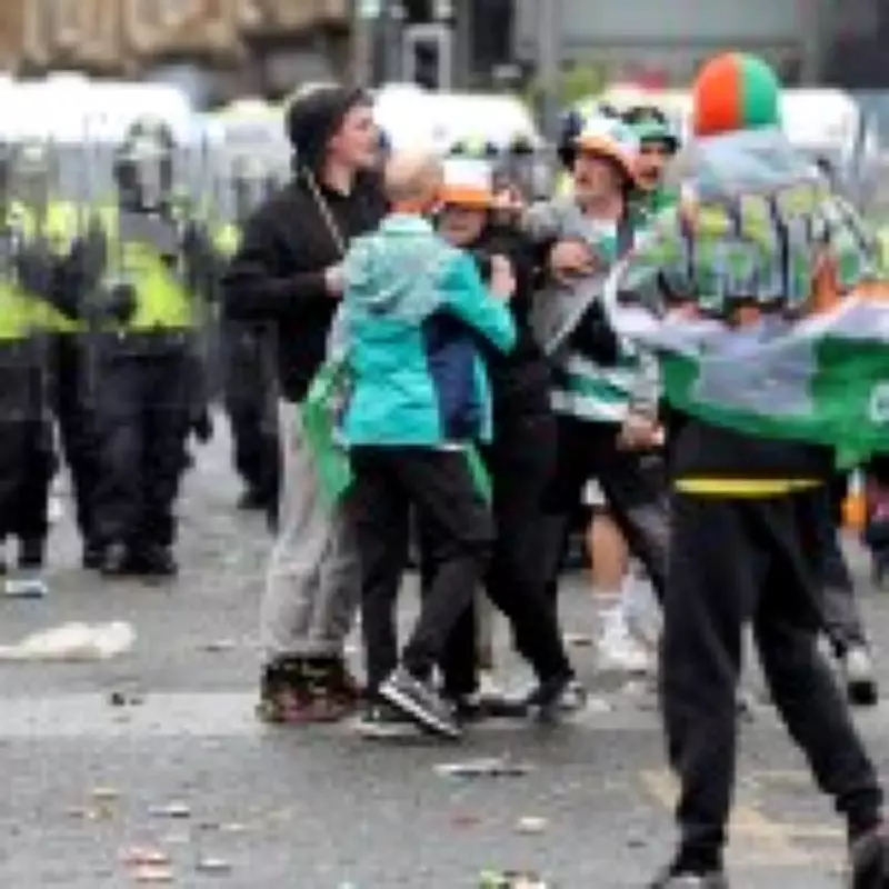 Celtic Fans Clash with Riot Police in Glasgow After Title Win