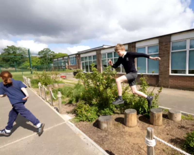 Climate-Adapted Playground Transforms Flooded School Yard in London