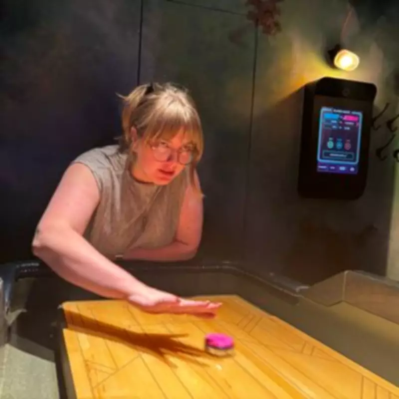 Electric Shuffle in Canary Wharf: High-Tech Shuffleboard Fun