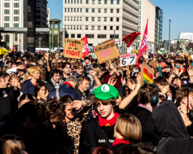 German students strike against rearmament, citing 'cannon fodder' fears
