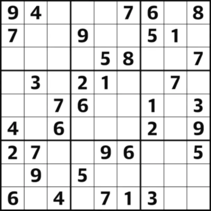 Hard Sudoku 7296: Challenge Your Logic Skills Today