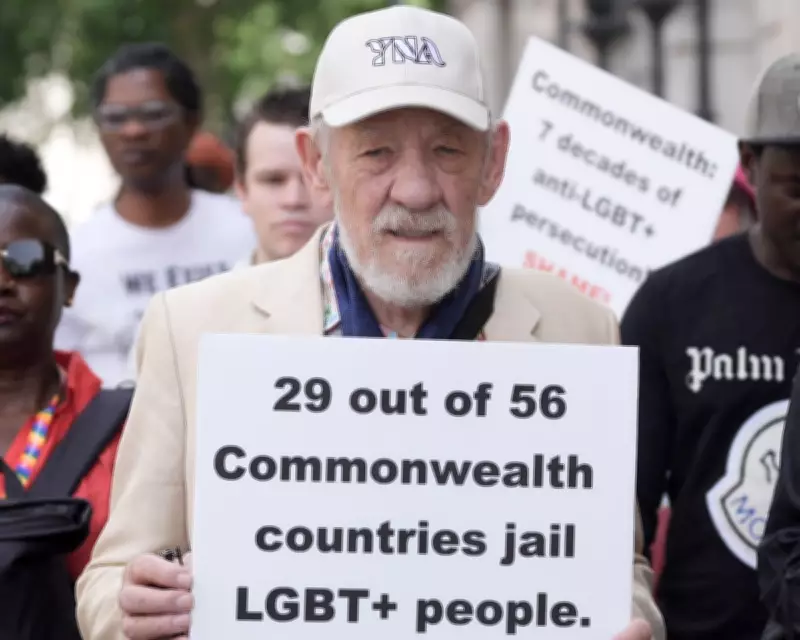 Ian McKellen Leads London March for LGBTQ+ Equality in Commonwealth Countries
