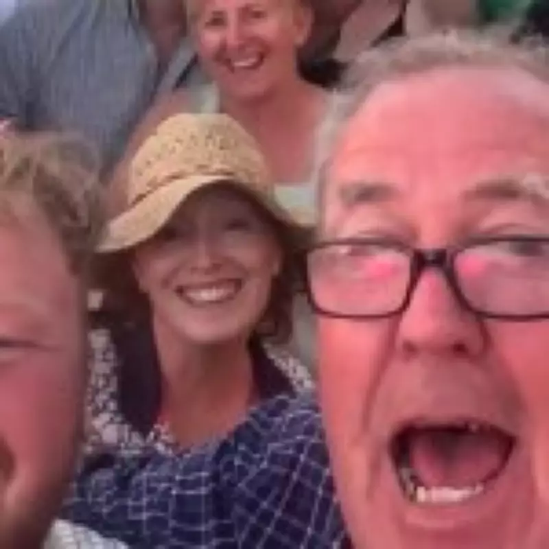 Jeremy Clarkson Celebrates Hawkstone Farmers Choir Making BGT Final