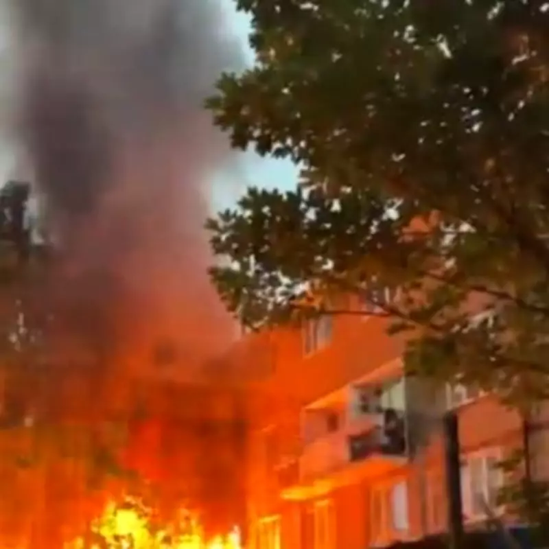 Massive Fire Engulfs Maisonettes in Hackney, 70 Firefighters Deployed