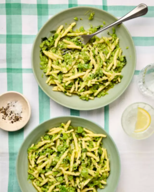 Meera Sodha's Chopped Broad Bean Trofie with Mint and Lemon Recipe