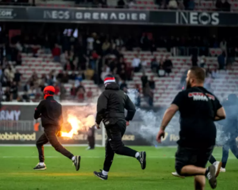 Nice Fans Storm Pitch After Draw, Club Faces Relegation Playoff