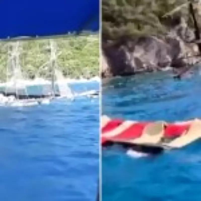Pirate Party Boat Sinks Off Turkish Coast, Tourists Jump Into Sea