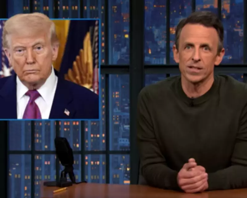 Seth Meyers and Stephen Colbert Mock Trump's Fawning China Trip