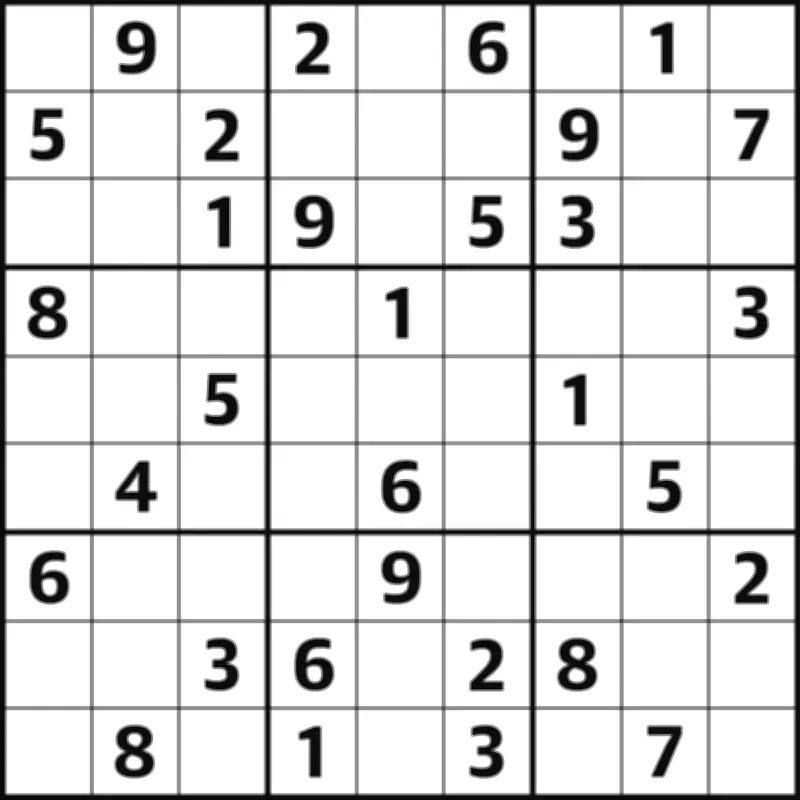 Sudoku 7,301 Medium Puzzle from The Guardian