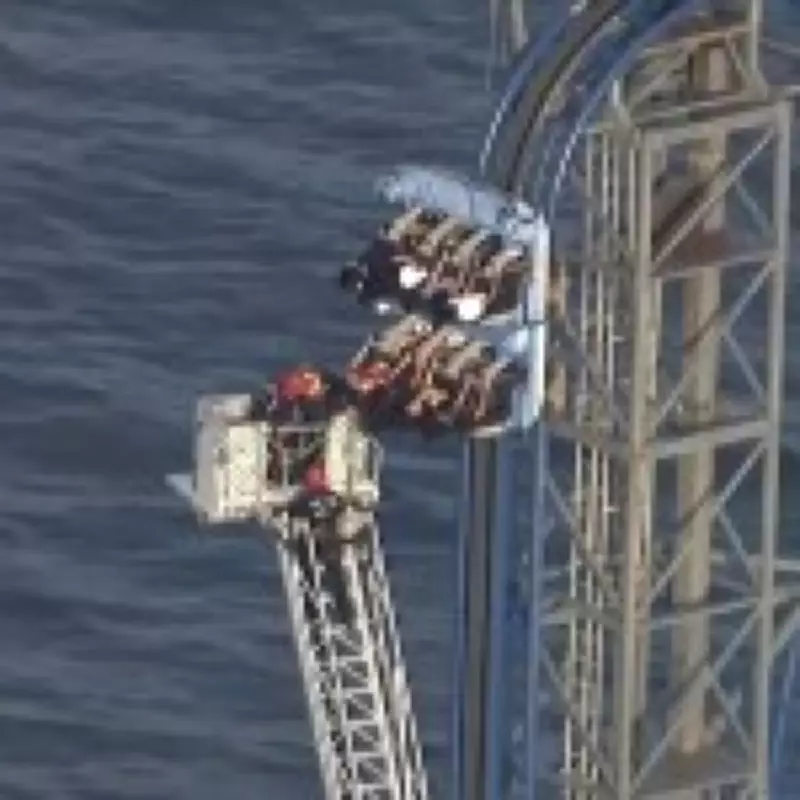 Texas Rollercoaster Strands Students 100ft Above Near-Vertical Drop