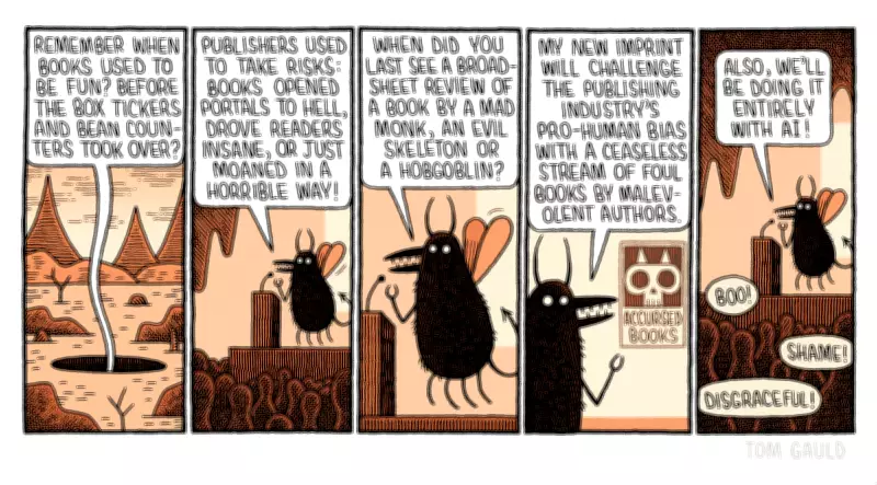 Tom Gauld Cartoon Mocks New Publishing Imprint Launch