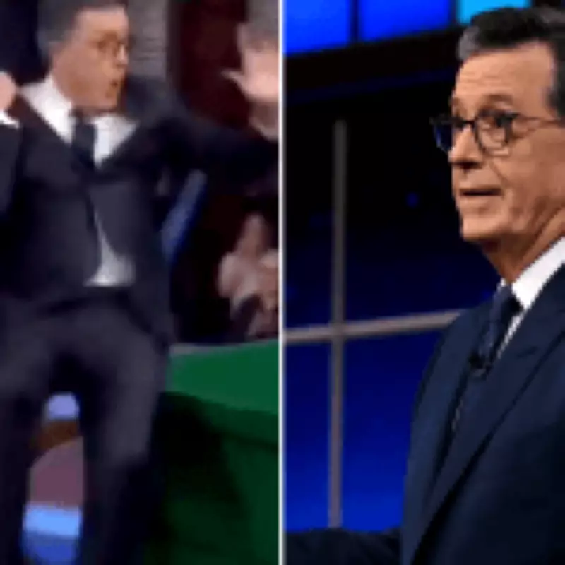 Trump Shares AI Video Throwing Colbert in Bin After Late Show Axe