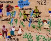 82-Year-Old Artist Stitches Congo's War History on Tobacco Sacks