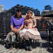 Activists Stage Fashion Show Protest Against Bezos and Amazon Before Met Gala