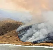 California Island Wildfire Linked to Distress Flare Burns 10,000 Acres