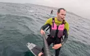 ‘Don’t fall!’: Foil boarders recount shark chase off California coast