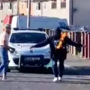 Man on Fire Pulls Car with Penis to Raise Cancer Awareness