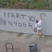 Police Hunt Man Over 'I Farted in Yoga' Graffiti in West London